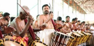 മണ്ണും മനസ്സും താളത്തിലലിഞ്ഞു; പെരുമ്പാവൂരിന്റെ സ്വന്തം ‘കണ്ണൻ’ വീണ്ടും ചെണ്ടക്കോലേന്തി